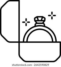 Engagement ring vector icon. Can be used for printing, mobile and web applications.