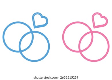 Engagement Ring Vector icon. Diamond ring icon Outline vector sign.