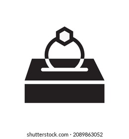 engagement ring vector icon, marriage, jewelry symbol. Modern,simple flat vector illustration for web site or mobile app