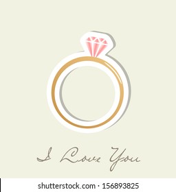 Engagement ring - vector illustration