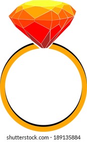 Engagement ring, vector illustration