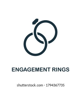 Engagement Rings icon. Simple element from jewelery collection. Creative Engagement Rings icon for web design, templates, infographics and more