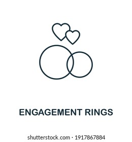 Engagement Rings icon. Simple element from jewelery collection. Creative Engagement Rings icon for web design, templates, infographics and more