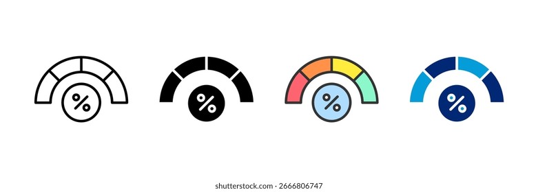 Engagement Score Icon Set Multiple Style Collection