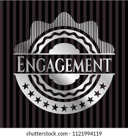 Engagement silver shiny badge