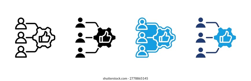 Engagement Tracking icon multiple style collection