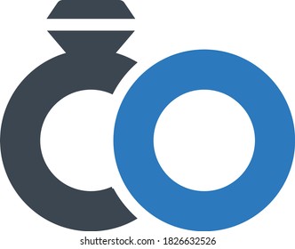 engagement vector glyph color icon 