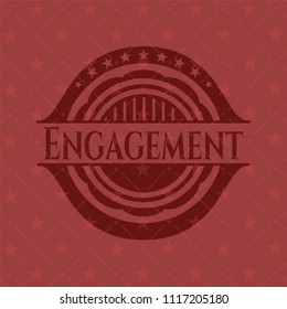 Engagement vintage red emblem