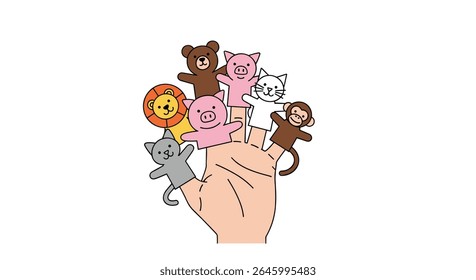 Engaging Animal Finger Puppets for Interactive and Imaginative Playtime