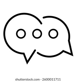  Engaging chat message icon for online communication, Social media message sign. Vector illustration.

