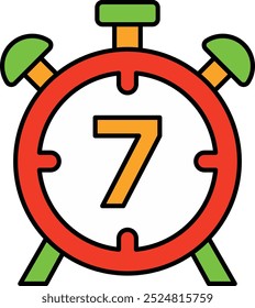 Engaging Countdown Icon Representing Anticipation, Time Management, and Excitement for Events, Perfect for Highlighting Deadlines, Celebrations, and Moments of Waiting