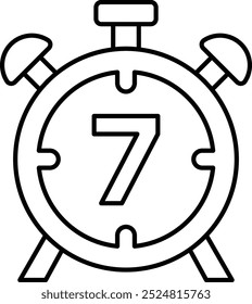 Engaging Countdown Icon Representing Anticipation, Time Management, and Excitement for Events, Perfect for Highlighting Deadlines, Celebrations, and Moments of Waiting