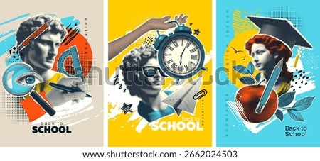 Engaging, Creative SchoolThemed Illustrations in newspaper style Designed Specifically for Education Purposes