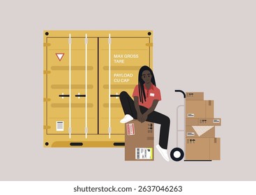 Engaging in the dynamic role of a cargo container expeditor, emphasizing the coordination of shipping tasks and the organization of packages for efficient transport