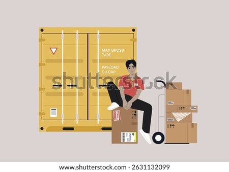 Engaging in the dynamic role of a cargo container expeditor, emphasizing the coordination of shipping tasks and the organization of packages for efficient transport