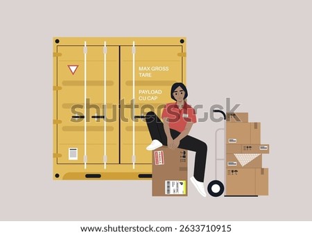 Engaging in the dynamic role of a cargo container expeditor, emphasizing the coordination of shipping tasks and the organization of packages for efficient transport