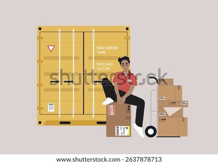 Engaging in the dynamic role of a cargo container expeditor, emphasizing the coordination of shipping tasks and the organization of packages for efficient transport