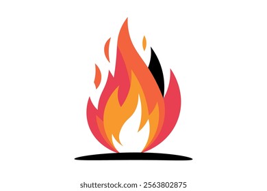 Engaging Fire Hot Heat Flame Burn Vector Graphic for Creative Projects, Fire flame, Burning fire, Blazing, Fire graphic, Heat illustration, Creative flames, Flame shape