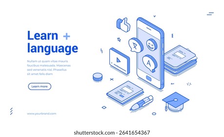 Engaging in language learning through a variety of digital tools. This includes interactive apps, educational materials, and visual aids designed to enhance language acquisition skills.