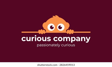 Engaging monkey illustration highlights brand inquisitiveness and a friendly image.