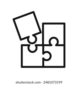 Engaging Puzzle Piece Icon for Educational Activities and Cognitive Development