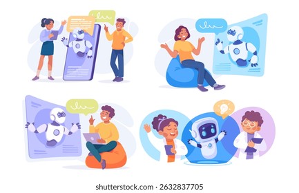 Engaging in various educational environments with a friendly robot can be invaluable for learning