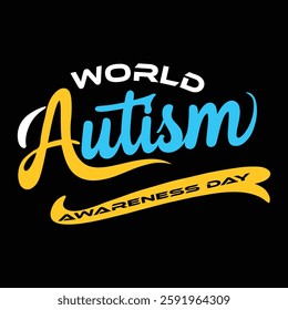 An engaging visual for World Autism Awareness Day, this graphic combines bold colors and a contemporary design to promote autism awareness.