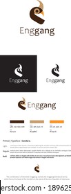 Enggang Bird Solid Colors Logo, Combination of the letter Enggang, namely the Enggang bird (local term),
which forms the head of the Hornbill on the island of Borneo, Republic of Indonesia. 