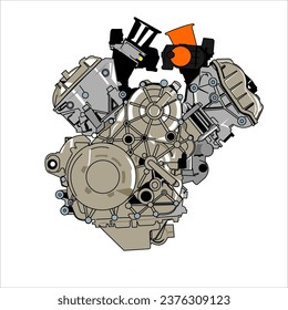 ENGIEN 
picture of a 2 cylinder engine