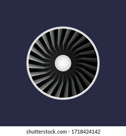 engine airliner.Conceptual vector illustration in flat style design.Isolated on background.