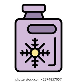 Engine antifreeze icon outline vector. Water fluid. Auto liquid color flat