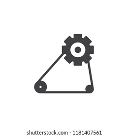 Engine belt vector icon. filled flat sign for mobile concept and web design. Timing belt simple solid icon. Symbol, logo illustration. Pixel perfect vector graphics