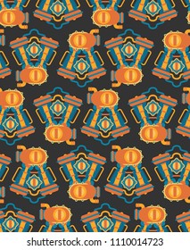 Engine bike pattern seamless. Motor motorcycle background. Vector illustration