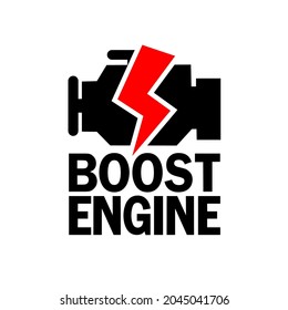 engine boost symbol icons vector.