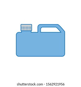 engine canister plastic fill icon blue vector illustration