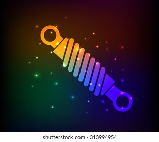 Engine car design,rainbow concept,clean vector