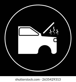 Engine car overheat icon illustration