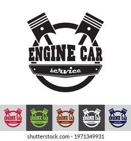 Engine car services logo vector