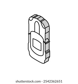 engine car top view isometric icon vector. engine car top view sign. isolated symbol illustration