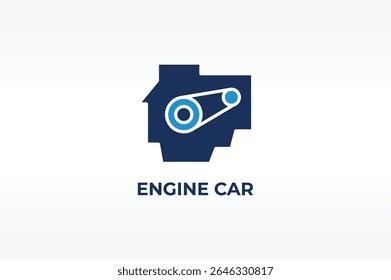 ENGINE CAR vector, icon or logo sign isolated symbol illustration