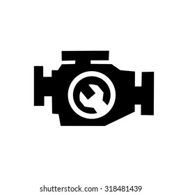 Engine check car icons vector