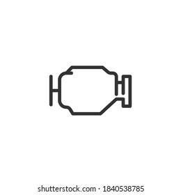 Engine compartment icon isolated on white background. Motor symbol modern, simple, vector, icon for website design, mobile app, ui. Vector Illustration