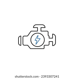 engine concept line icon. Simple element illustration. engine concept outline symbol design.