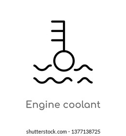 engine coolant vector line icon. Simple element illustration. engine coolant outline icon from shapes concept. Can be used for web and mobile