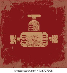 Engine design on red background,vector