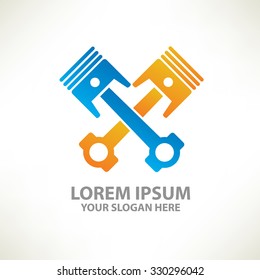Engine design,logo template,clean vector
