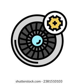 engine diagnostics aircraft color icon vector. engine diagnostics aircraft sign. isolated symbol illustration