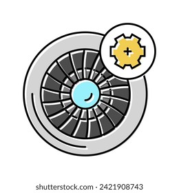 engine diagnostics aircraft color icon vector. engine diagnostics aircraft sign. isolated symbol illustration