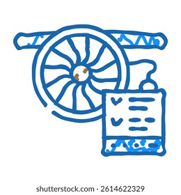 engine diagnostics aircraft doodle icon sketch vector. engine diagnostics aircraft sign. isolated symbol illustration