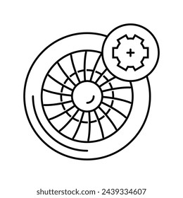 engine diagnostics aircraft line icon vector. engine diagnostics aircraft sign. isolated contour symbol black illustration
